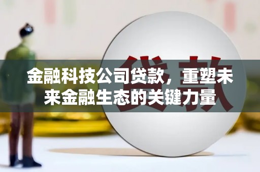 同仁金融科技公司贷款，重塑未来金融生态的关键力量
