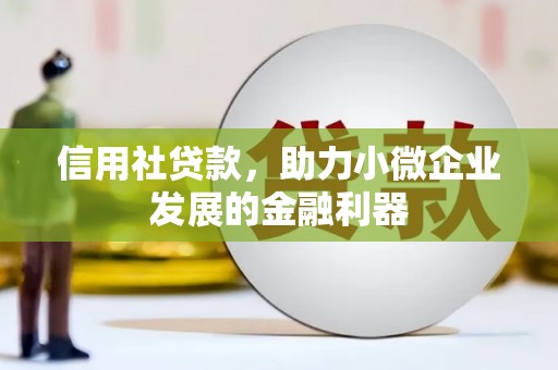 同仁信用社贷款，助力小微企业发展的金融利器